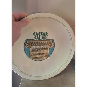 Mount Clemens‎ Pottery Salad Bowl With Ceasar Salad Recipe On Bowl